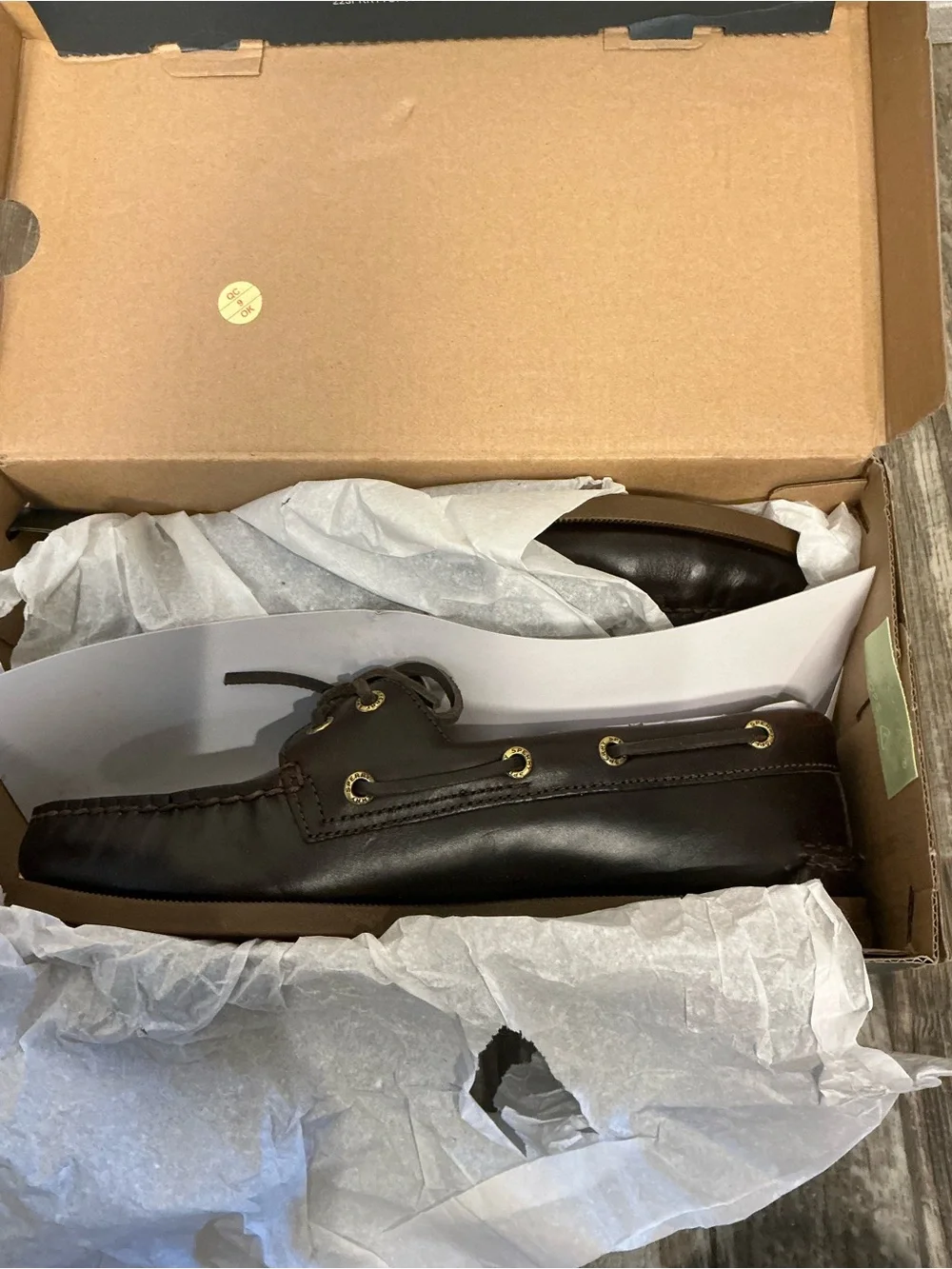 Classic Sperry Topsider Men's Brown Leather Boat Shoes Size 8
